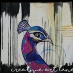 An absolute masterpiece painting of peacock on canvas.