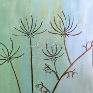 A simple floral landscape painting on canvas which soothes you.