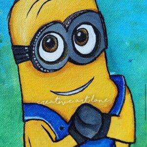 A Minion painting on canvas which every kid loves.A perfect gift for cartoon lovers.